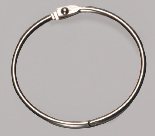 Hy-Ko KB119 Binder Key Ring, Tempered Steel, 2", 25-Pack