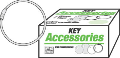 Hy-Ko KB119 Binder Key Ring, Tempered Steel, 2", 25-Pack