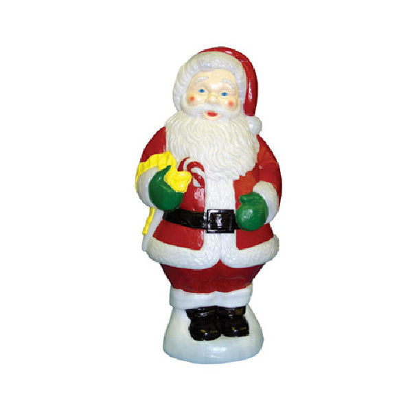 General Foam C5280TS Lighted Santa Holding Candy Cane Christmas Figurine, 31"