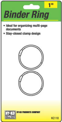 Hy-Ko KC118 Binder Ring, 1", 2-Pack