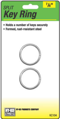 Hy-Ko KC104 Split Key Ring, 7/8", 2-Pack
