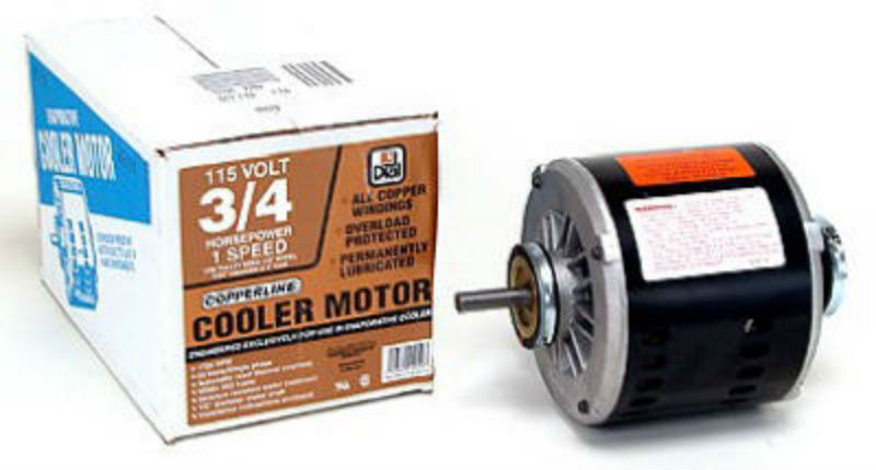 Dial Mfg 2205 Evaporative Cooler Single Speed Motor, 3/4 HP, 115V