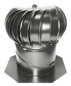 Lomanco® BIB14-BLK Aluminum Whirlybird® Turbine Ventilator, 14", Black