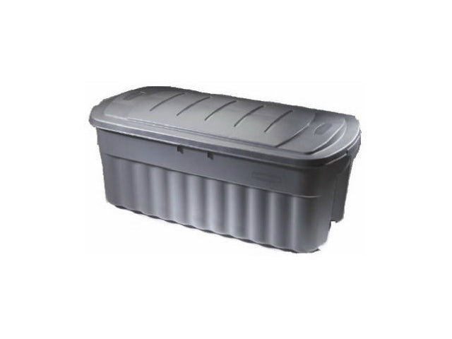 Rubbermaid® 2550-CP-CYLIND Roughneck Jumbo Storage Box, Roughtote, 50 Gal, Gray