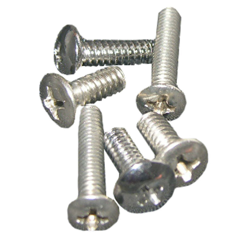 Lasco XS-600 Faucet Handle Screw Assorted, Chrome Plated, 6-Count