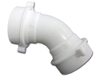 Lasco 03-4267 Slip Joint Ends 45-Degree Elbow, White