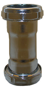 Lasco 03-3873 Tube Slip Coupling, 1-1/2", Chrome Finished Brass