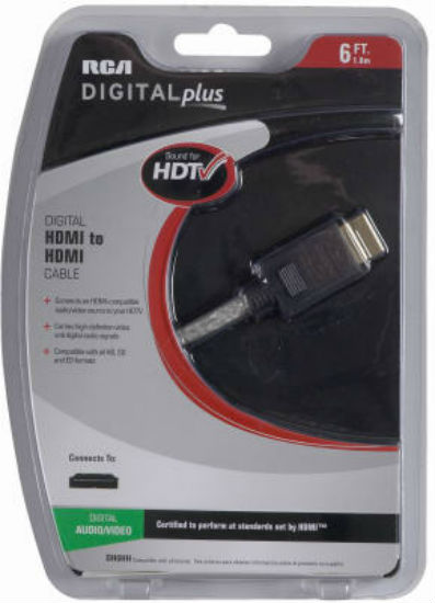 RCA DH6HHR Digital Plus HDMI-HDMI Cable, 6'