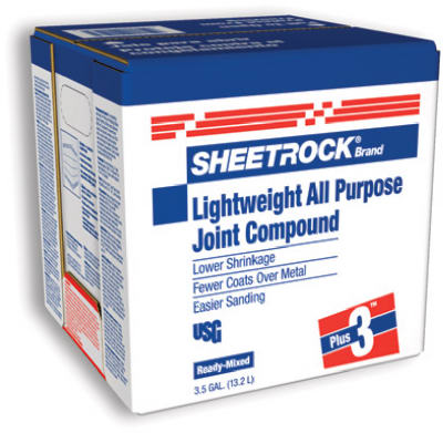 Sheetrock 383640 Plus-3 Lightweight All-purpose Joint Compound,3.5 Gal