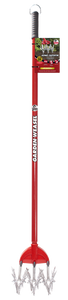 Garden Weasel 90206 5-Way Cultivating Tool for Garden Bed Maintenance, Red