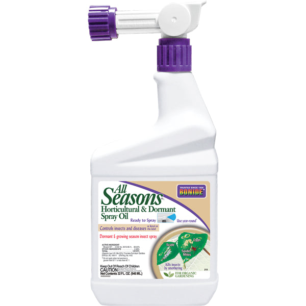Bonide 213 All Seasons Horticultural & Dormant Spray Parafinic Oil, RTU, 1 Qt