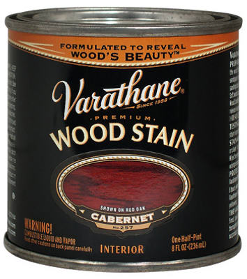 Varathane 211803 Premium Oil Based Wood Stain 1/2 Pt, Cabernet