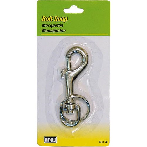 Hy-Ko KC176 Bolt Snap with Split Ring, Large