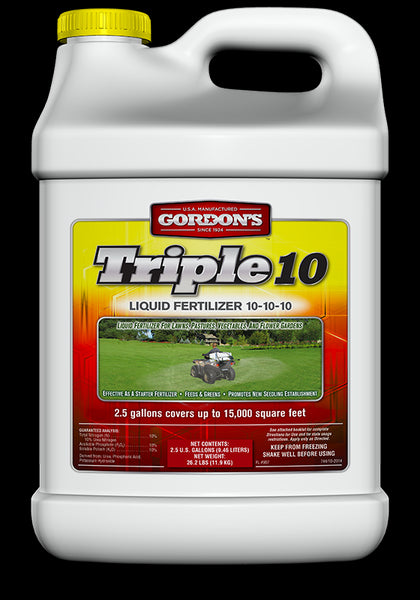 Gordon's® 7441122 Triple-10 Liquid Fertilizer, 10-10-10, 2.5-Gallon
