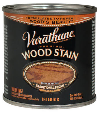 Varathane 211790 Premium Oil Base Wood Stain 1/2 Pt, Traditional Pecan