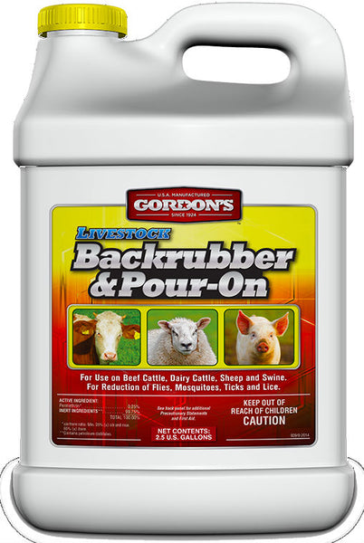 Gordon's® 9391122 Ready-To-Use Livestock Backrubber & Pour-On, 2.5 Gallon