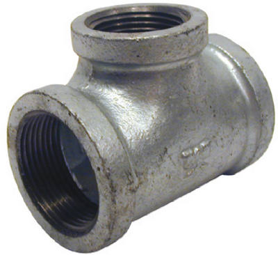 PanNext Galvanized Reducing Tee, 3/4" x 1/2" x 3/4"