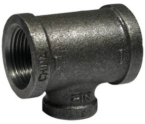 PanNext B-RT21005 Reducing Tee 1" x 1/2", Black