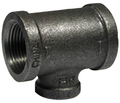 PanNext B-RT21005 Reducing Tee 1" x 1/2", Black
