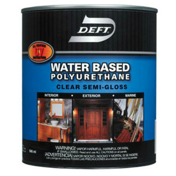 Deft® DFT258/01 Water Based Polyurethane Urethane, 1 Gallon, Semi-Gloss
