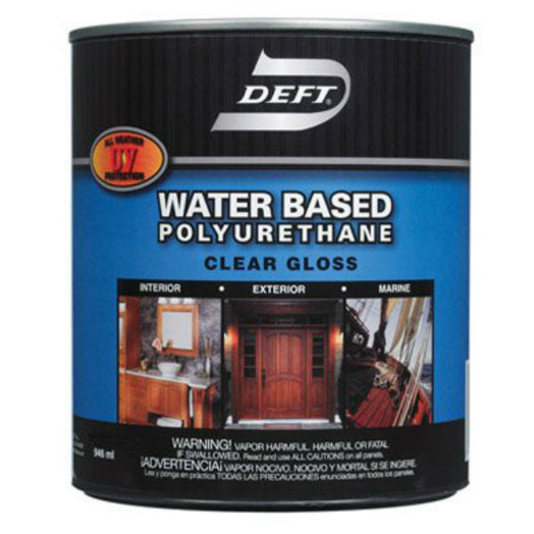Deft® DFT257/01 Water Based Polyurethane Interior/Exterior Urethane, 1 Gal, Gloss
