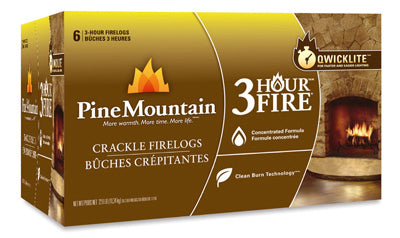 Pine Mountain 4152501321 3-Hour Crackling Fire Log, 6-Pack