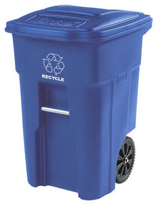 Toter 2 Wheel Recycle Cart 48 Gallon, Blue