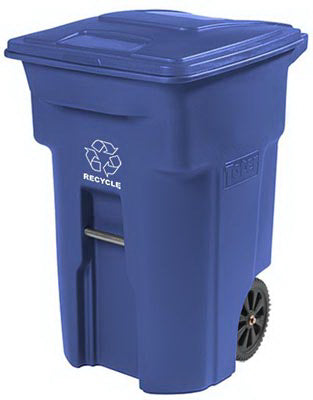 Toter 2 Wheel Recycle Cart 64 Gallon, Blue