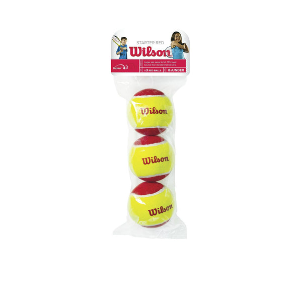 Wilson® WRT137000 US Open Red Tennis Ball, Red/Yellow, 3-Pack