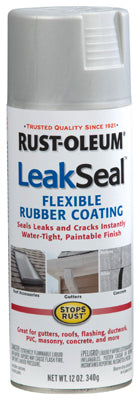 Rust-Oleum® Stops Rust® LeakSeal® Flexible Rubber Coating, 12 Oz, Aluminum