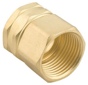 Gilmour® 7FPS7FH Brass Double Female Swivel Connector, 3/4" NPT x 3/4" NH
