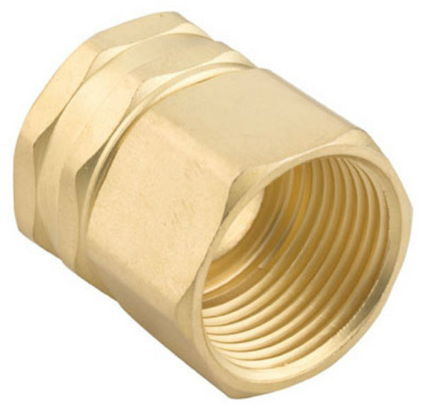 Gilmour® 7FPS7FH Brass Double Female Swivel Connector, 3/4" NPT x 3/4" NH