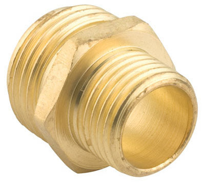Gilmour 7MH5MP Double Male Connector, 3/4" x 1/2", Brass