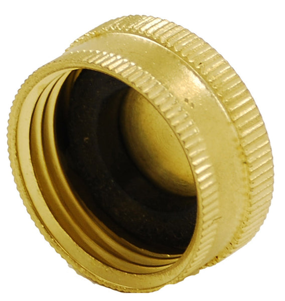 Gilmour 05HCC Heavy-Duty Solid Brass Hose Cap with Washer, 2-Pack