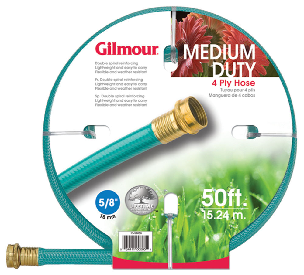 Gilmour 1558150 Reinforced Vinyl Hose Reel, 5/8" x 50', 15 Series