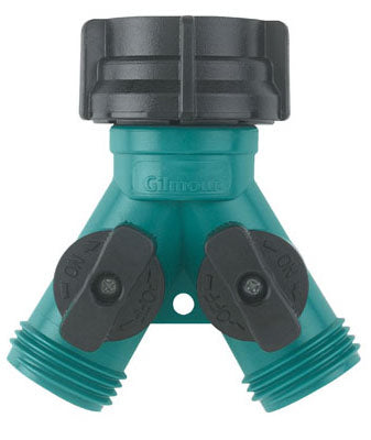 Gilmour 17 Poly Dual Shut-Off Connector, Teal/Black