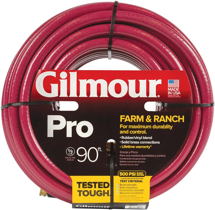 Gilmour 829901-1001 Farm And Ranch Hose, 90 Feet, Rubber