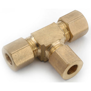 Anderson Metals 710064-04 Lead Free Compression Tee, 1/4"