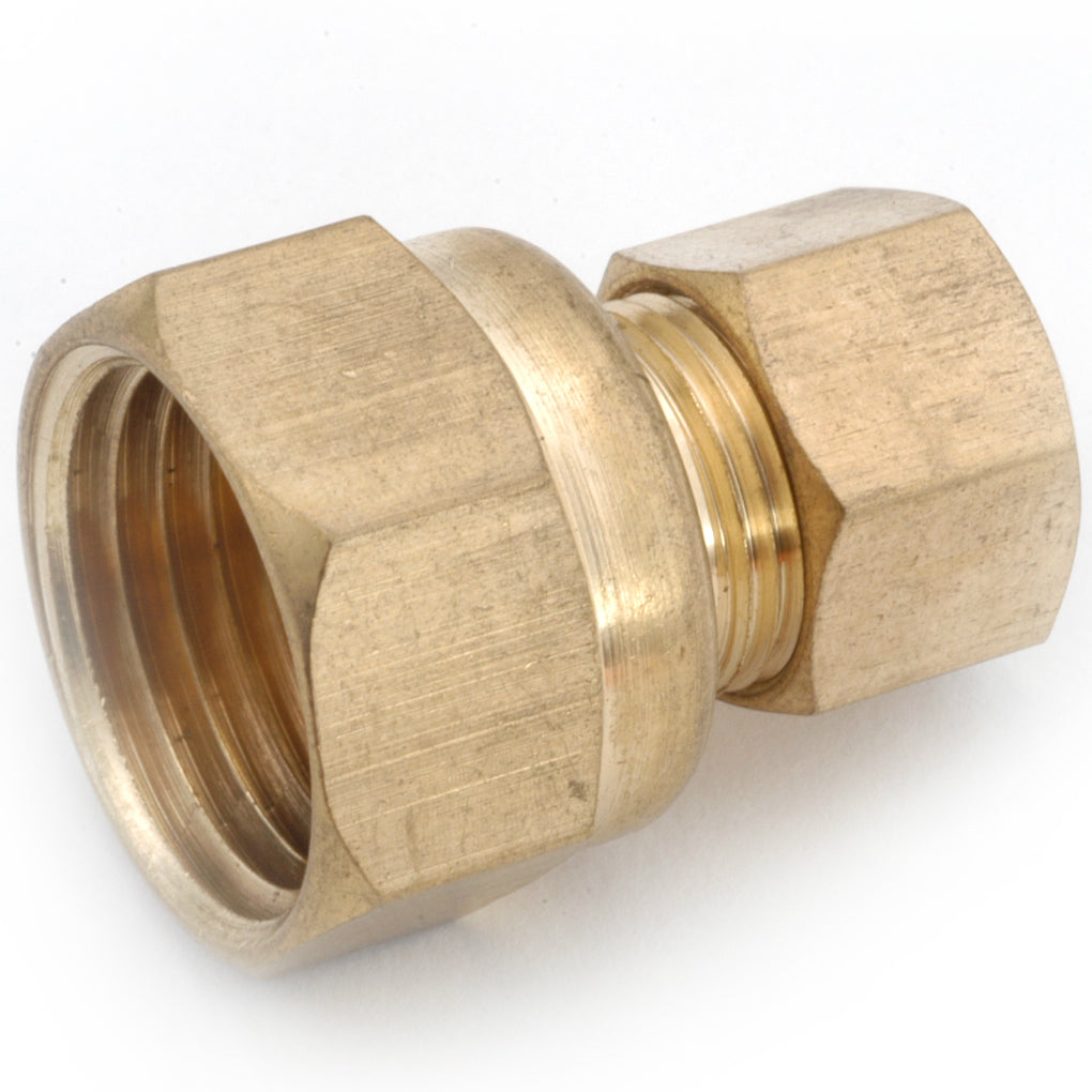 Anderson Metals 710066-0402 Lead Free Adapter, 1/8" FIP x 1/4" Male Compression