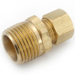 Anderson Metals 710068-0608 Lead Free Connector, 3/8" Compression x 1/2" MPT
