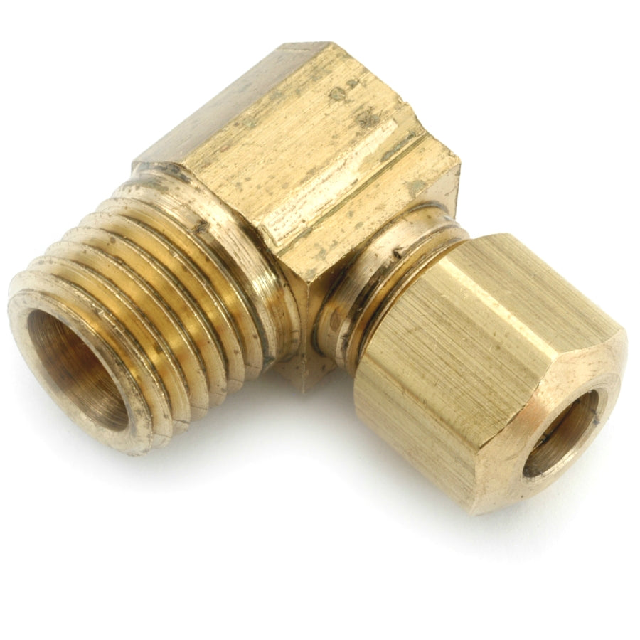 Anderson Metals 710069-0404 Lead Free Male Elbow, 1/4" Compression x 1/4" MPT