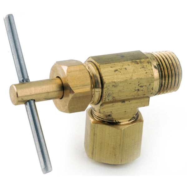 Anderson Metals 719103-0402 Lead Free Needle Valve, 90 Degree, 1/4" x 1/8" MIP