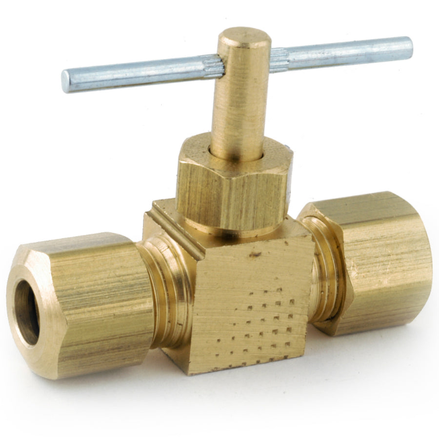 Anderson Metals 719106-04 Lead Free Needle Valve, Straight, 1/4" x 1/4"