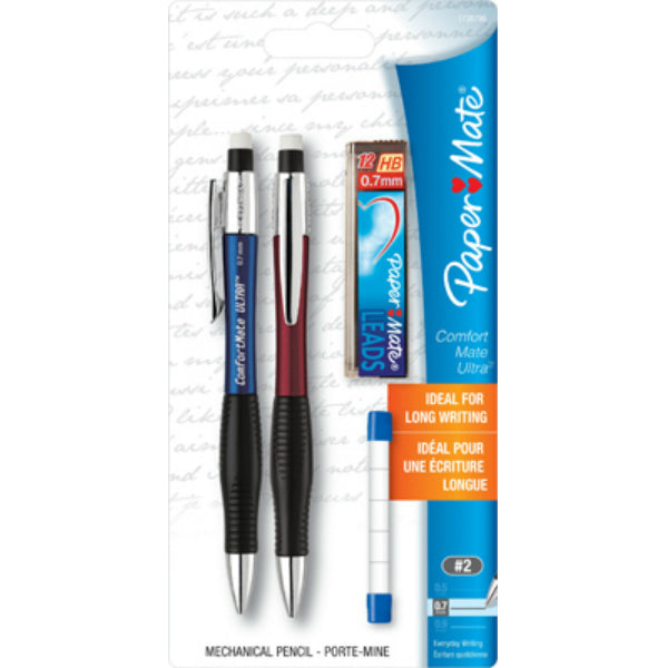 Paper Mate® 1738796 Comfortmate Ultra® Mechanical Pencil Starter Set, 0.7 MM
