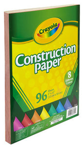Crayola 99-3000 Standard Construction Paper, 96 Sheet, 9" x 12"