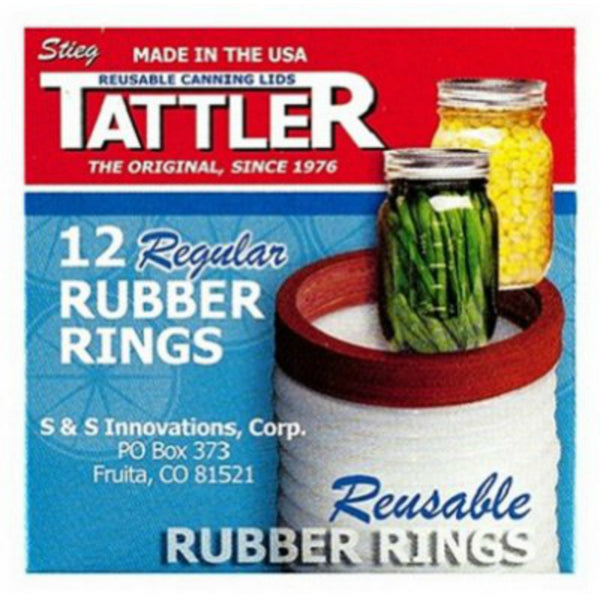 Tattler 1011 Regular Mouth Jar Reusable Rubber Ring, 12-Piece