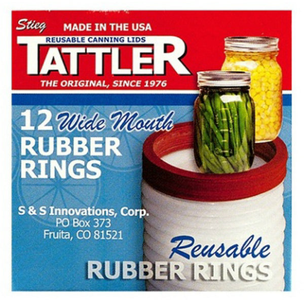 Tattler 1021 Wide Mouth Jar Reusable Rubber Ring, 12-Piece