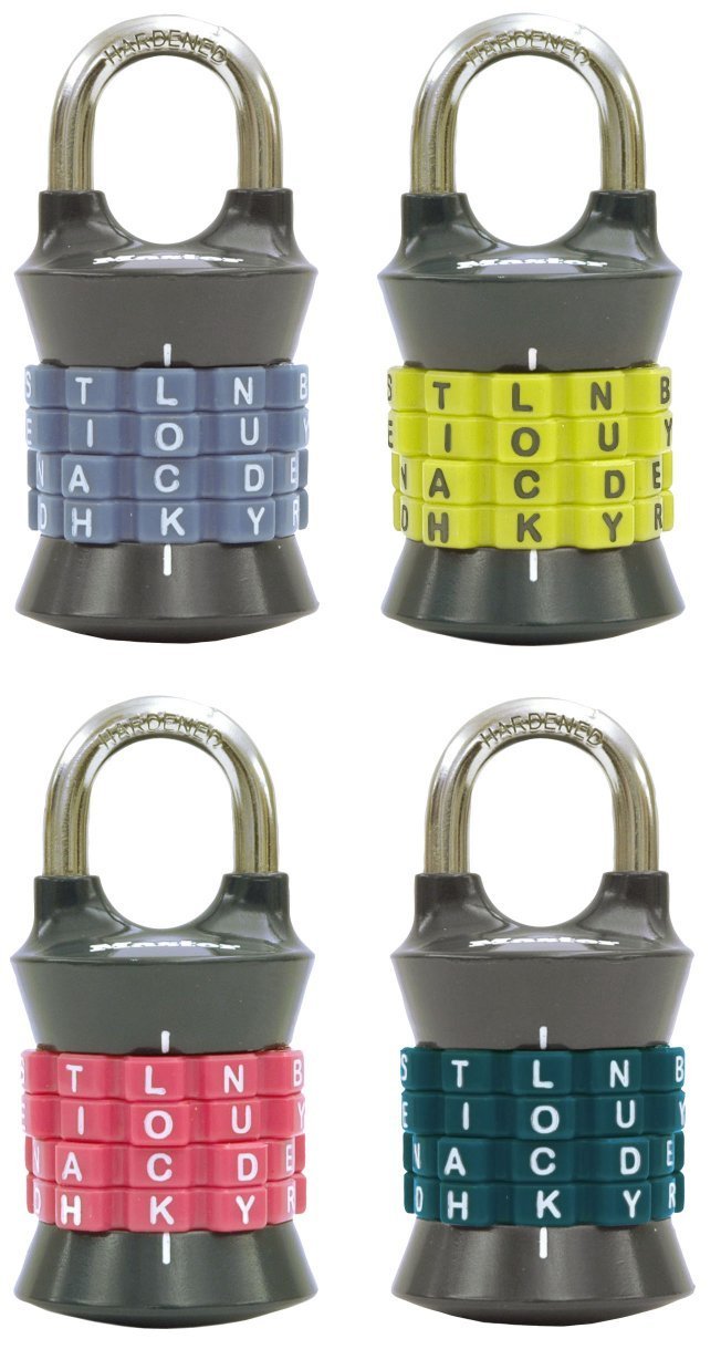 Master Lock 1535DWD Vertical Password Combination Lock, Assorted Colors