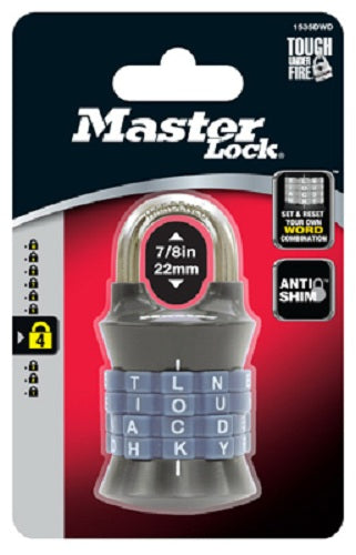 Master Lock 1535DWD Vertical Password Combination Lock, Assorted Colors