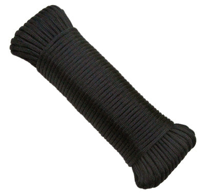 Wellington Nylon Paracord 5/32" x 100', 550 Military Grade, Black
